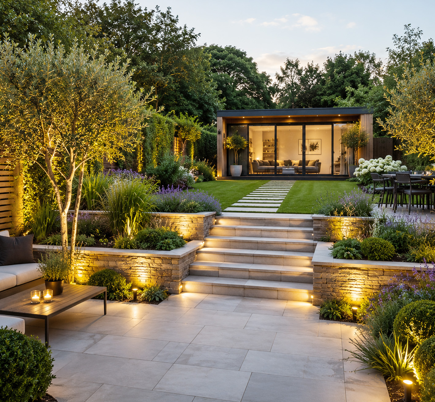 Hard landscapingand outdoor features