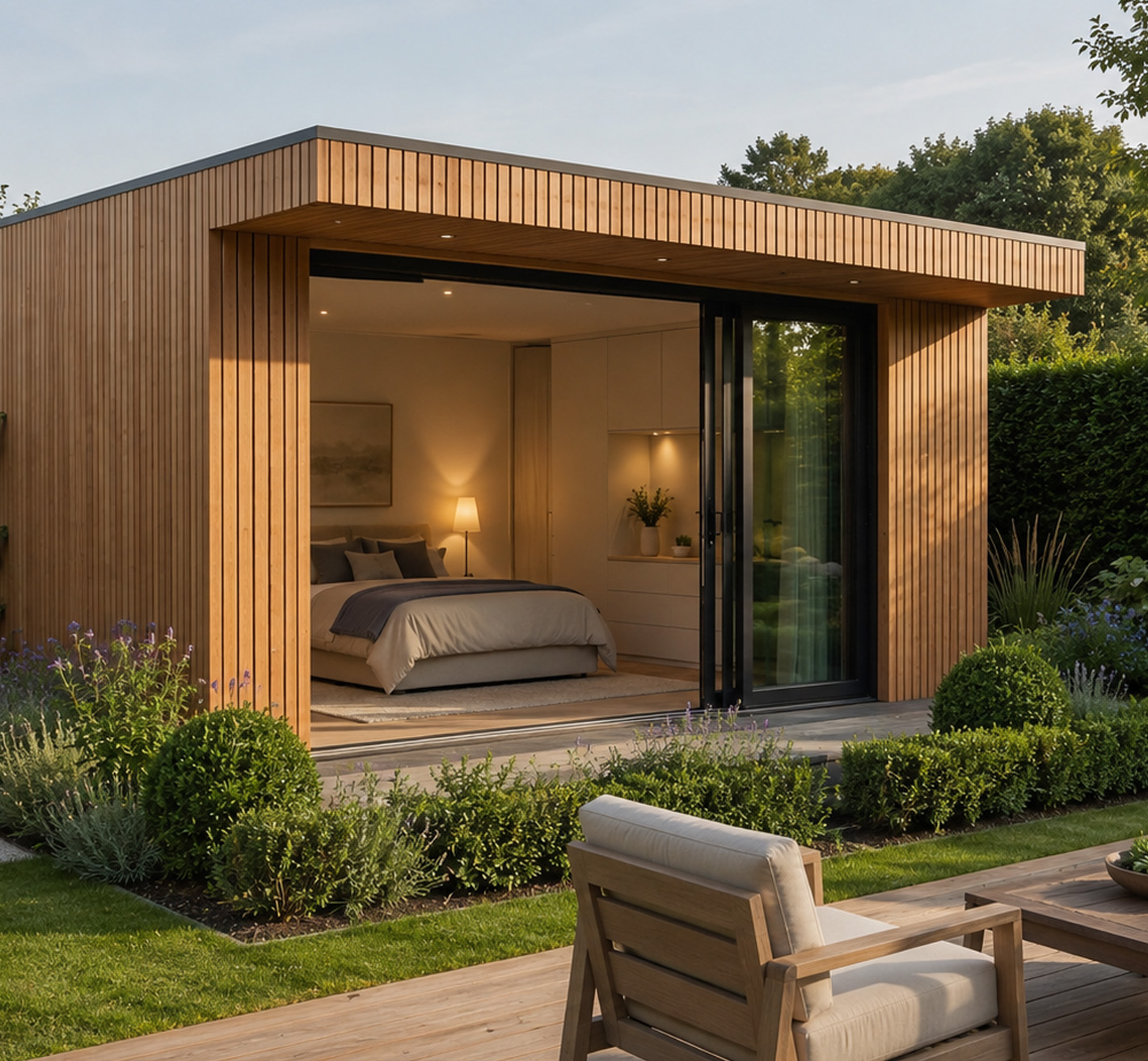 a small clad garden room, Aylesbury