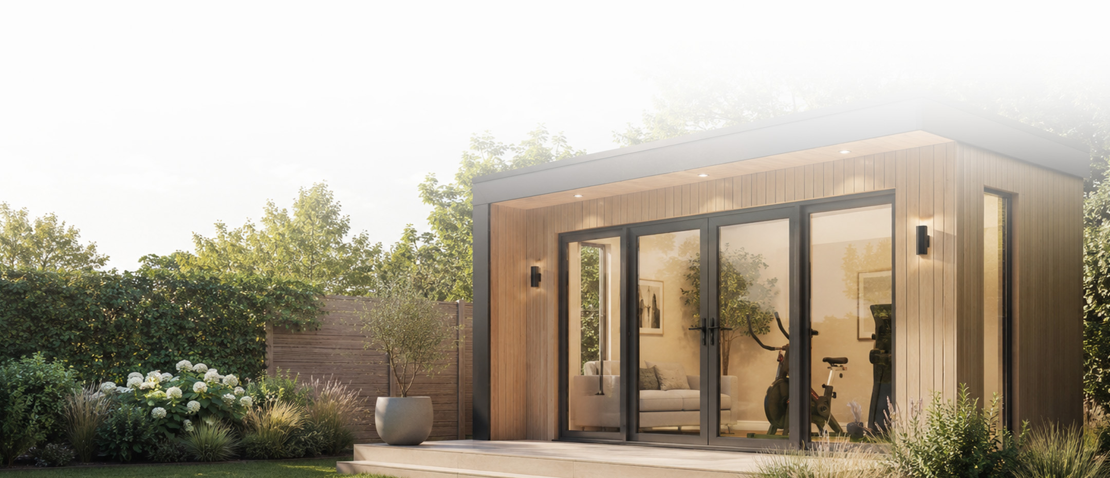 a medium size garden room buit for a home gym, Tring