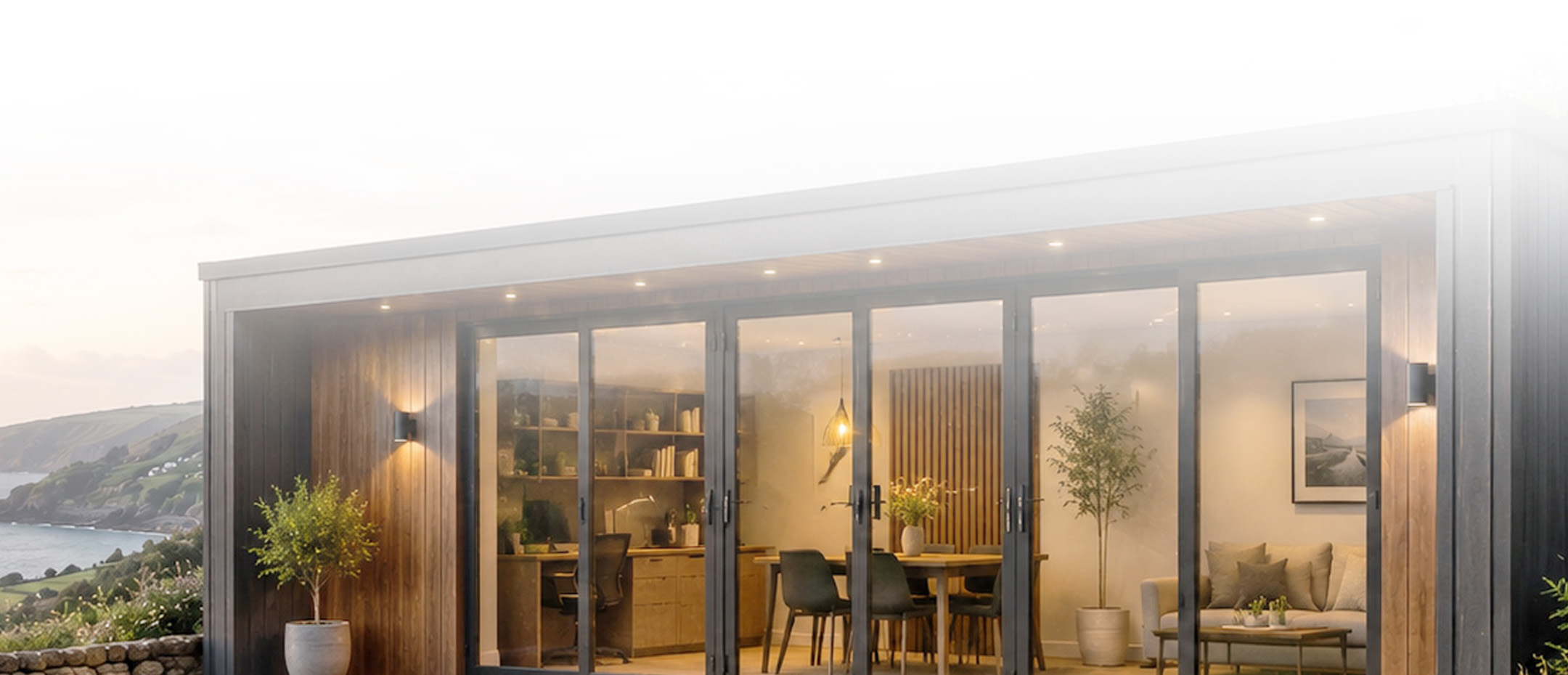Extra large garden office with glazing and used as a home office, Tring