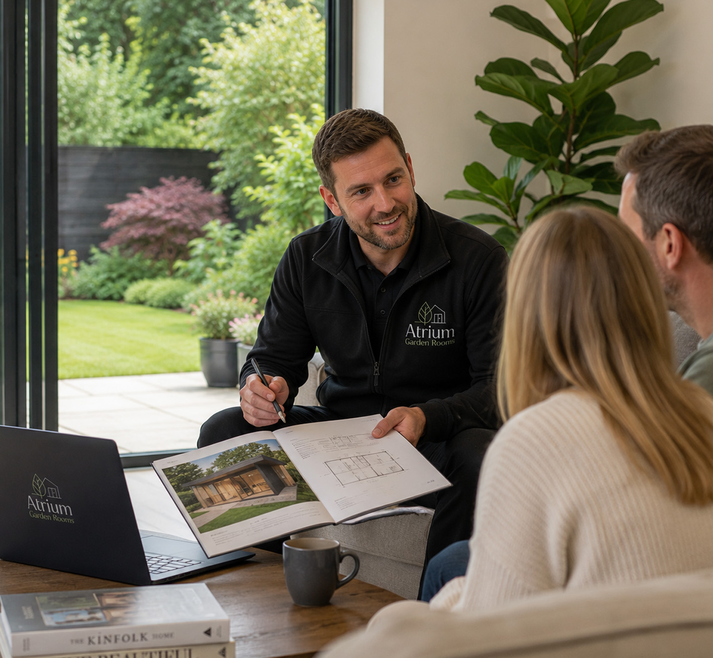 custom garden room discussion with personal expert