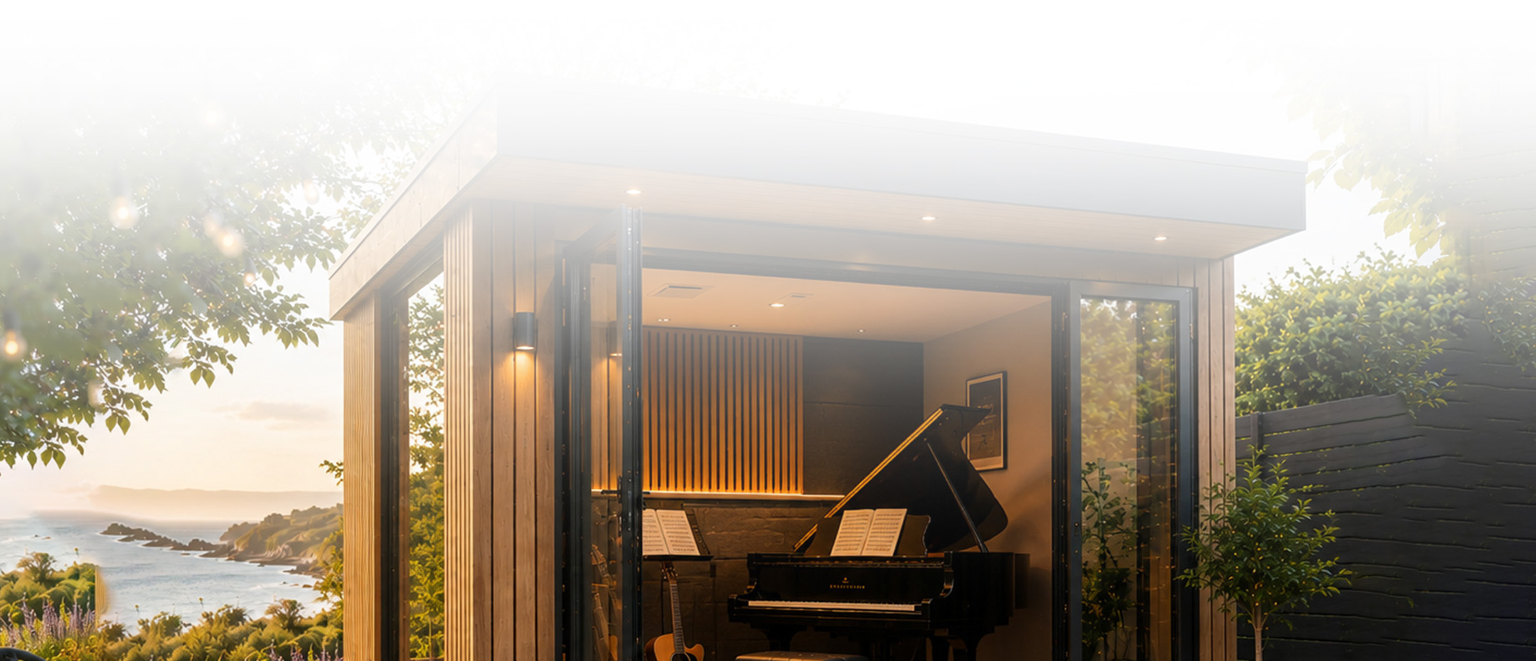 Small Garden Room used as a music studio, tring